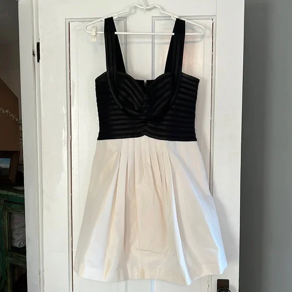 BCBG black and white dress